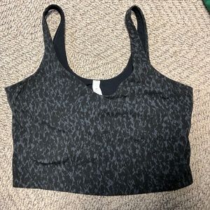 Lululemon sport bra , sz 12 Grey black pattern